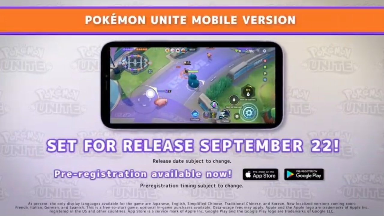 Pokémon Unite launches on Switch in July and on mobile in September