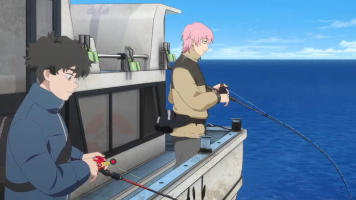 Feature image for our Negative Positive Angler news piece. Image shows two characters fishing on a boat.