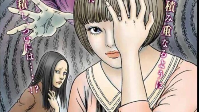 Feature image for our feature on 5 underrated Junji Ito stories. It shows the Layers Of Fear cover, with a girl covering her face with one hand, and another looking upset in the background.