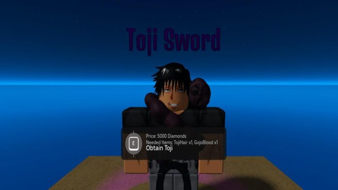 Feature image for our How To Get Toji Sword In Ijul Piece 2. Image shows the Toji Sword Seller NPC.