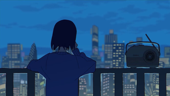 Feature image for our Moonless Moon Visual Novel news piece. Image shows a girl overlooking a city.