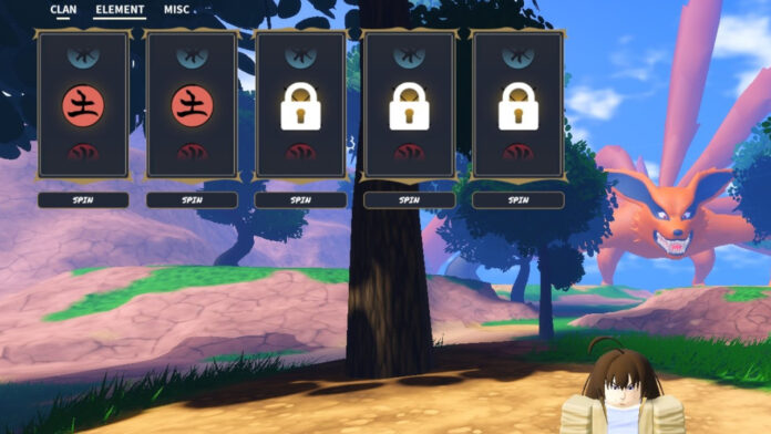 Feature image for our The Time Of Ninja Elements Guide. Image shows an element reroll screen.