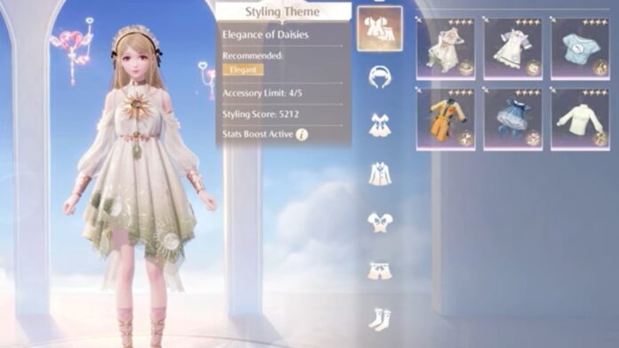 Feature image for our How To Win Styling Contests In Infinity Nikki guide. Image shows a character customisation screen.