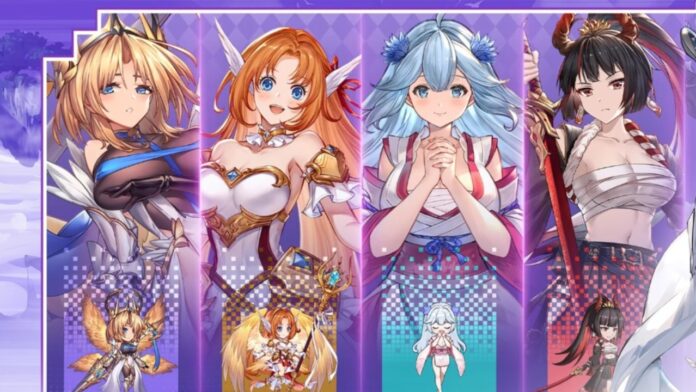 Feature image for our Isekai Saga Awaken Codes guide. Image shows 4 anime characters next to each other.