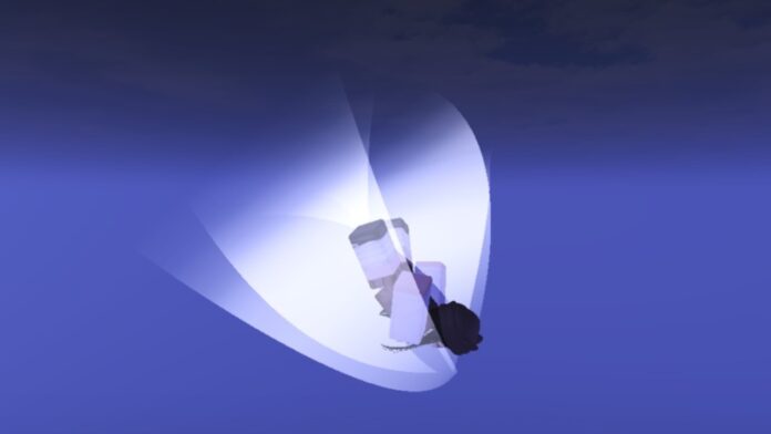 Feature image for our Jujutsu Infinite Demon Vessel guide. Image shows a character falling from the sky with light surrounding her.