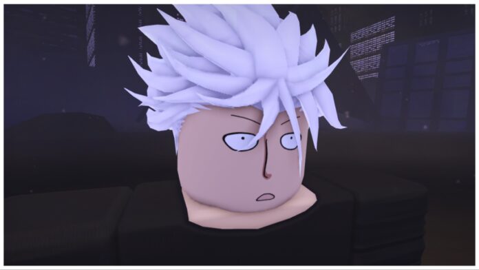 feature image for our jujutsu infinite grades guide showing gojo with a shocked face