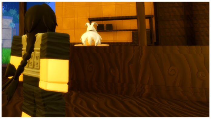 Feature image for our ninja time family guide showing a player from behind speaking to a front desk employee who has a small bell on her wooden desk