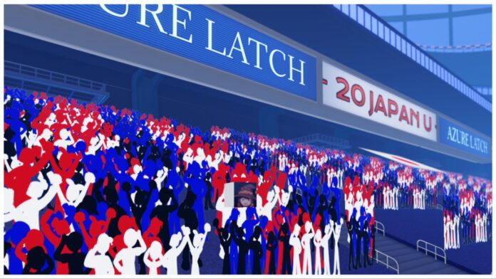 Feature image for our axire latch styles tier list showing the crowd during a match made up of red, white, blue, and black silhouettes.